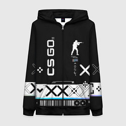 Женская толстовка на молнии Поток информации СS:GO