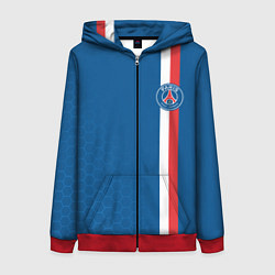 Толстовка на молнии женская PSG SPORT STRIPES UNIFORM, цвет: 3D-красный