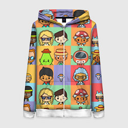 Толстовка на молнии женская TOCA BOCA WORLD HERO, цвет: 3D-белый