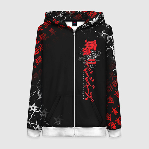 Женская толстовка на молнии TOKYO REVENGERS RED STYLE TEAM / 3D-Белый – фото 1