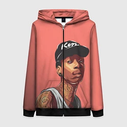 Женская толстовка на молнии Wiz Khalifa Art