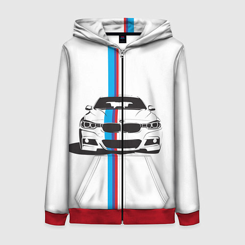 Женская толстовка на молнии BMW WILD BEAST / 3D-Красный – фото 1