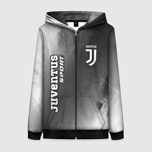 Женская толстовка на молнии ЮВЕНТУС Juventus Sport Абстракция / 3D-Черный – фото 1