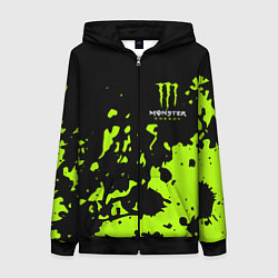 Женская толстовка на молнии Monster Energy green