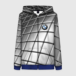 Толстовка на молнии женская BMW pattern 2022, цвет: 3D-синий