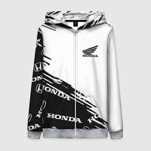 Женская толстовка на молнии Honda sport pattern / 3D-Меланж – фото 1