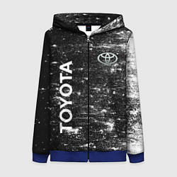 Толстовка на молнии женская Toyota - Grunge, цвет: 3D-синий