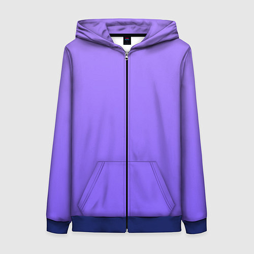 Женская толстовка на молнии Красивый фиолетовый светлый градиент / 3D-Синий – фото 1