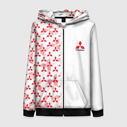 Женская толстовка на молнии Mitsubishi Mini logo Half pattern