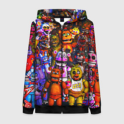 Толстовка на молнии женская Fnaf UCN, цвет: 3D-черный
