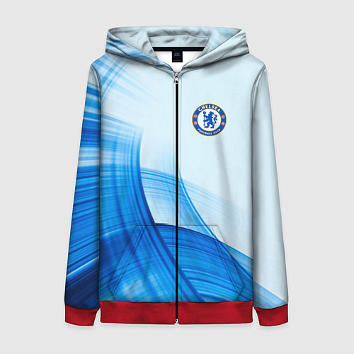 Женская толстовка на молнии Chelsea FC челси фк / 3D-Красный – фото 1