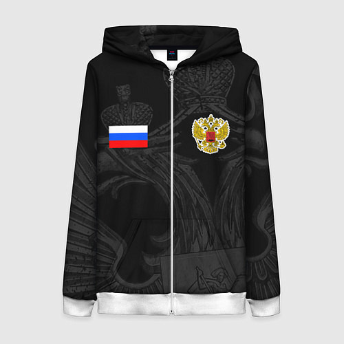 Женская толстовка на молнии ФОРМА РОССИИ RUSSIA UNIFORM / 3D-Белый – фото 1