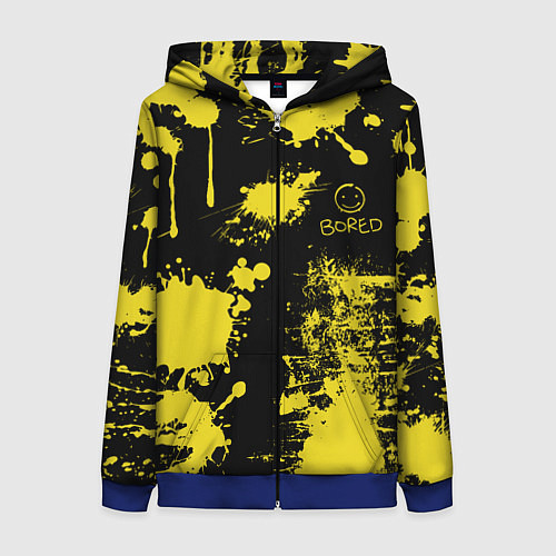 Женская толстовка на молнии Sherlock Bored Mini / 3D-Синий – фото 1