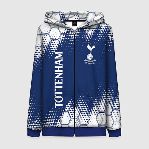 Женская толстовка на молнии TOTTENHAM HOTSPUR Тоттенхэм / 3D-Синий – фото 1