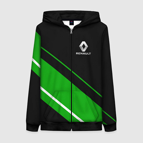 Женская толстовка на молнии RENAULT РЕНО / 3D-Черный – фото 1