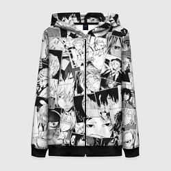 Женская толстовка на молнии Bungo Stray Dogs pattern