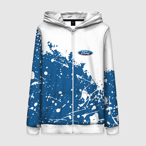 Женская толстовка на молнии Ford форд / 3D-Белый – фото 1