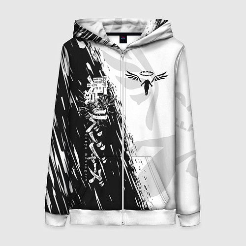 Женская толстовка на молнии WALHALLA TEAM LOGO BLACK ТОКИЙСКИЕ МСТИТЕЛИ / 3D-Белый – фото 1