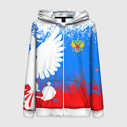 Женская толстовка на молнии Я русский герб