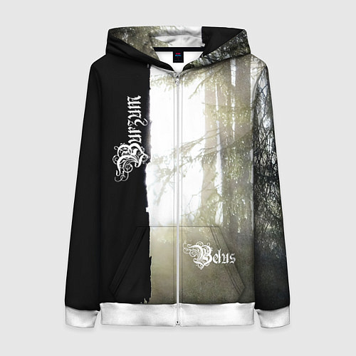 Женская толстовка на молнии Burzum - Belus / 3D-Белый – фото 1