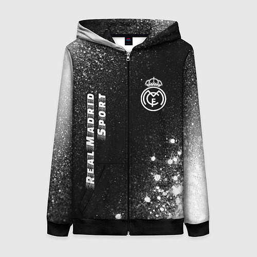 Женская толстовка на молнии REAL MADRID Real Madrid Sport Арт / 3D-Черный – фото 1