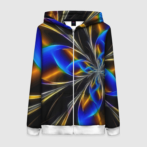 Женская толстовка на молнии Neon vanguard pattern Fashion 2023 / 3D-Белый – фото 1
