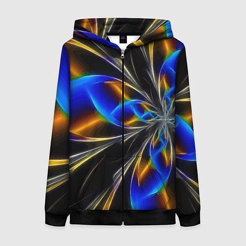 Женская толстовка на молнии Neon vanguard pattern Fashion 2023 / 3D-Черный – фото 1