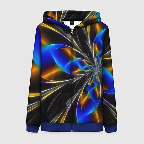 Женская толстовка на молнии Neon vanguard pattern Fashion 2023 / 3D-Синий – фото 1