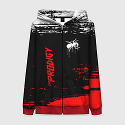 Толстовка на молнии женская The prodigy : дарование, цвет: 3D-красный