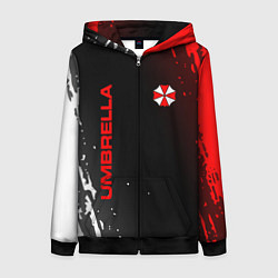 Толстовка на молнии женская Resident evil амбрелла, цвет: 3D-черный