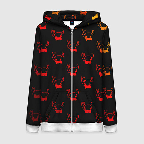 Женская толстовка на молнии Он тебe не милашка Hоllow Knight / 3D-Белый – фото 1