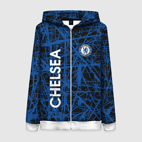 Женская толстовка на молнии CHELSEA F C / 3D-Белый – фото 1