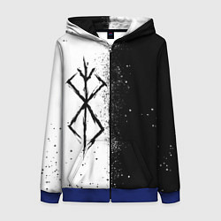 Толстовка на молнии женская КЛЕЙМО ЖЕРТВЫ ЧБ БЕРСЕРК, цвет: 3D-синий