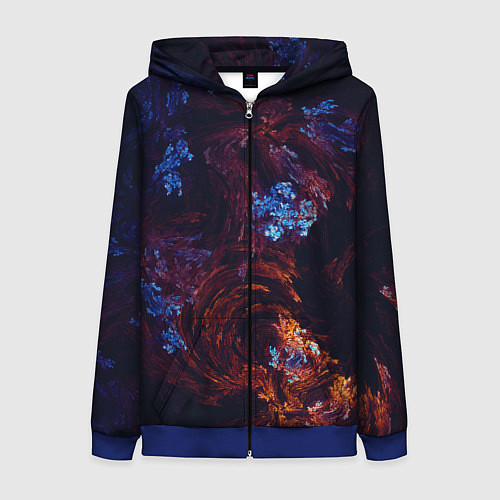 Женская толстовка на молнии Синие и Красные Коралловые Рифы / 3D-Синий – фото 1