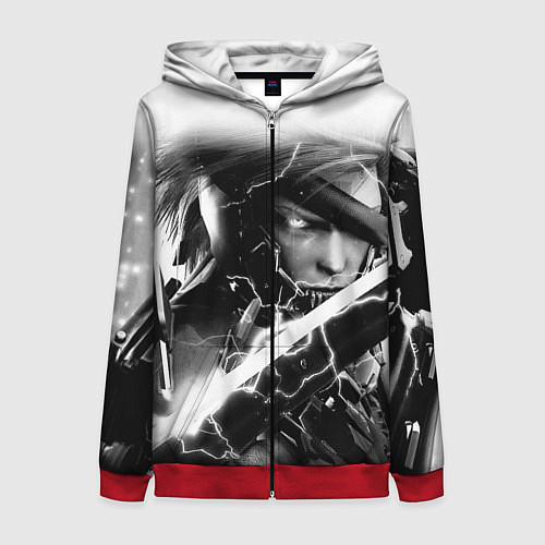 Женская толстовка на молнии МЕТАЛ ГИР СОЛИД- METAL GEAR / 3D-Красный – фото 1