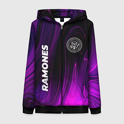 Женская толстовка на молнии Ramones Violet Plasma