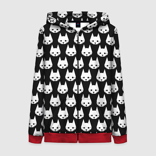 Женская толстовка на молнии Stray Pattern / 3D-Красный – фото 1