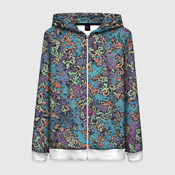 Женская толстовка на молнии Галлюциногенные узоры
