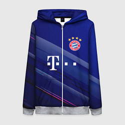 Толстовка на молнии женская Bayern munchen Абстракция, цвет: 3D-меланж