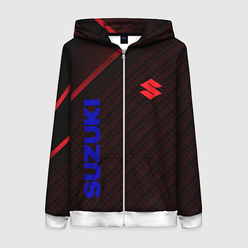 Женская толстовка на молнии Suzuki Абстракция / 3D-Белый – фото 1