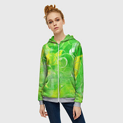 Толстовка на молнии женская Мохито освежающий, цвет: 3D-меланж — фото 2