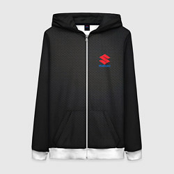 Женская толстовка на молнии Suzuki - карбон