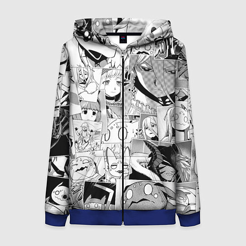 Женская толстовка на молнии Да я паук и что с того pattern / 3D-Синий – фото 1