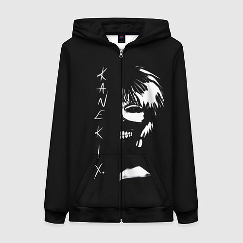 Женская толстовка на молнии Tokyo Ghoul Kaneki Ken - anime / 3D-Черный – фото 1