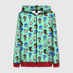 Женская толстовка на молнии Ежик Соник и его друзья