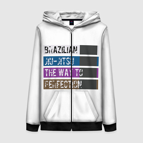 Женская толстовка на молнии Jiu Jitsu Rank / 3D-Черный – фото 1