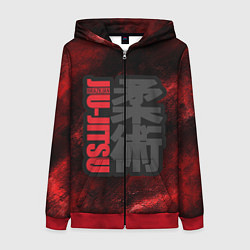 Толстовка на молнии женская Jiu-Jitsu Bazilian Black-Red, цвет: 3D-красный