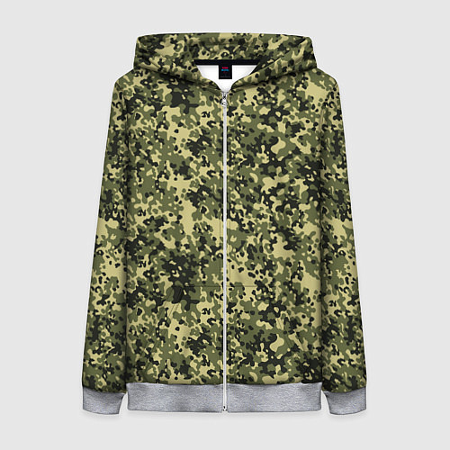 Женская толстовка на молнии Камуфляж Flecktarn Jeitai / 3D-Меланж – фото 1