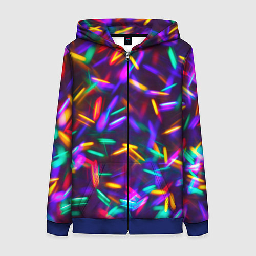 Женская толстовка на молнии Цветомузыка / 3D-Синий – фото 1