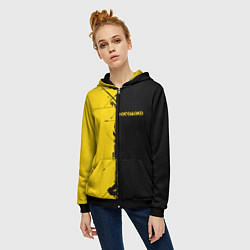 Толстовка на молнии женская Arasaka corporation, цвет: 3D-черный — фото 2